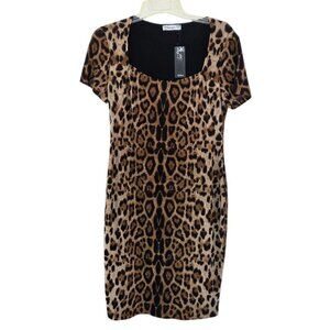 Vemage Womens Size 16 Leopard Animal Print Dress NEW